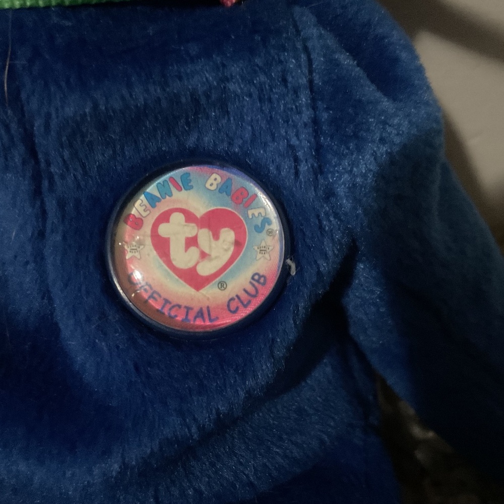 Blue small Beanie Babies teddy bear - Picture 15 of 17